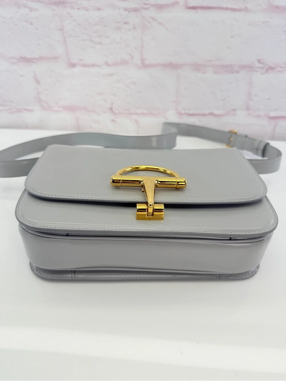 Gucci New Calfskin Siena Shoulder Bag Grey